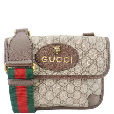 GUCCI Neo Small GG Supreme Canvas Crossbody Bag Beige 501050