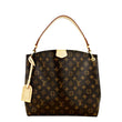 LOUIS VUITTON Graceful PM Monogram Canvas Hobo Bag Brown