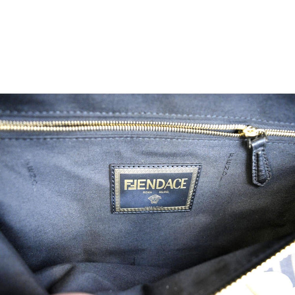 Fendi X Versace FF Baroque Nylon Belt Bag Gold - Inside