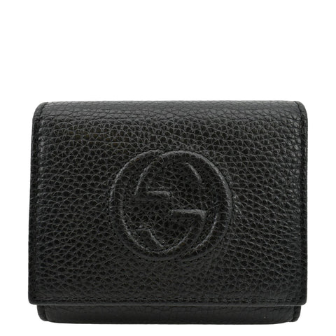 GUCCI Soho Leather Wallet Black 593207