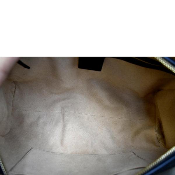 GUCCI Ophidia GG Web Leather Top Handle Shoulder Bag Black 524532