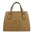 GUCCI Soho Leather Top Handle Hobo Bag Beige 607722