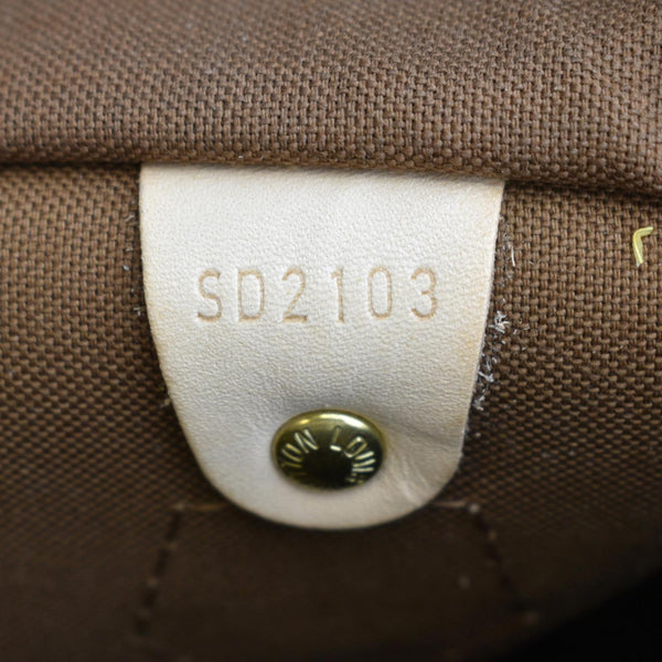 LOUIS VUITTON Speedy 25 Monogram Canvas Satchel Bag Brown
