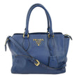 PRADA 2way Leather Tote Shoulder Bag Blue 1BA205