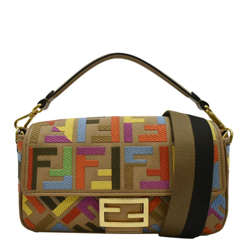 Fendi, Bags, Sold Nwt Fendi Ff Baguette Multicolor Shoulder Bag
