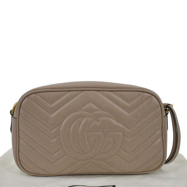 GUCCI GG Marmont Matelasse Leather Crossbody Bag Dusty Pink 447632