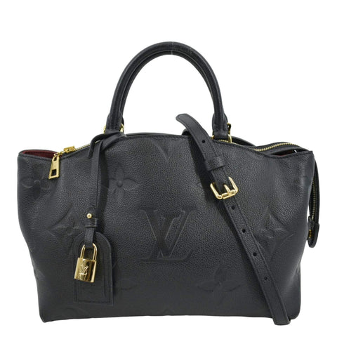 LOUIS VUITTON Petit Palais Monogram Empreinte Leather Shoulder Bag Black