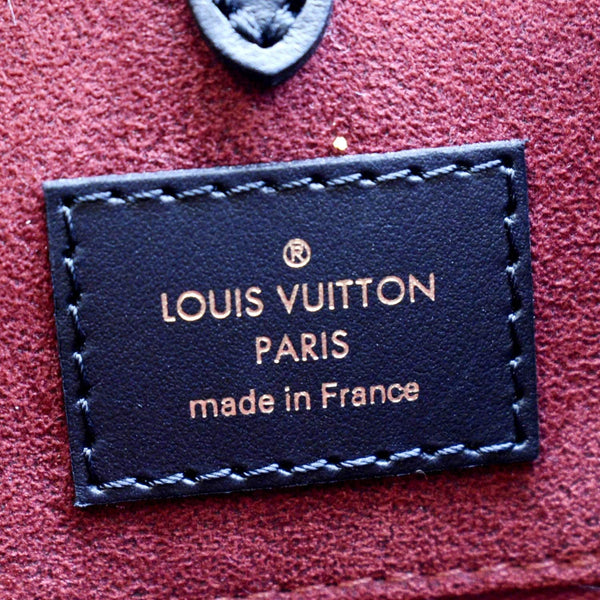 LOUIS VUITTON Onthego MM Giant Monogram Leather Tote Bag Black/Bicolor