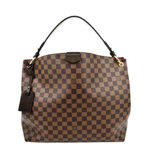 LOUIS VUITTON Graceful MM Damier Ebene Shoulder Bag Brown