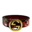 GUCCI Floral GG Monogram Canvas Belt Beige 370543