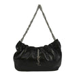 YVES SAINT LAURENT Pac Pac Ruched Leather Hobo Bag Black