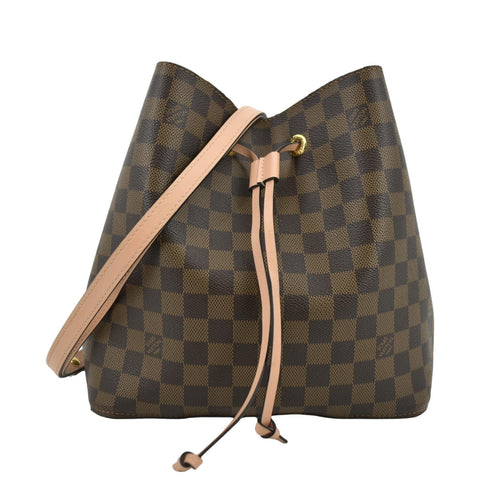 LOUIS VUITTON Neonoe Monogram Canvas Shoulder Bag Rose Ballerine