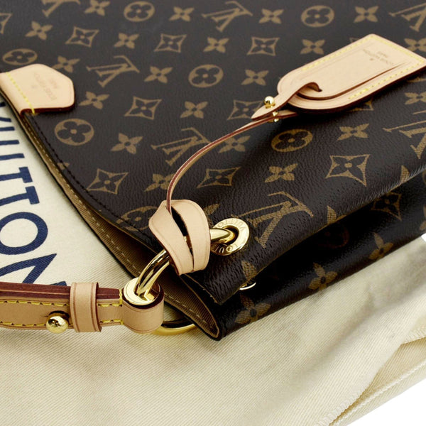 LOUIS VUITTON Graceful PM Monogram Canvas Hobo Bag Brown