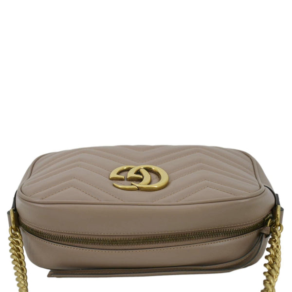 GUCCI GG Marmont Matelasse Leather Crossbody Bag Dusty Pink 447632