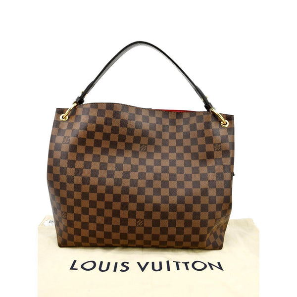 LOUIS VUITTON Graceful MM Damier Ebene Shoulder Bag Brown