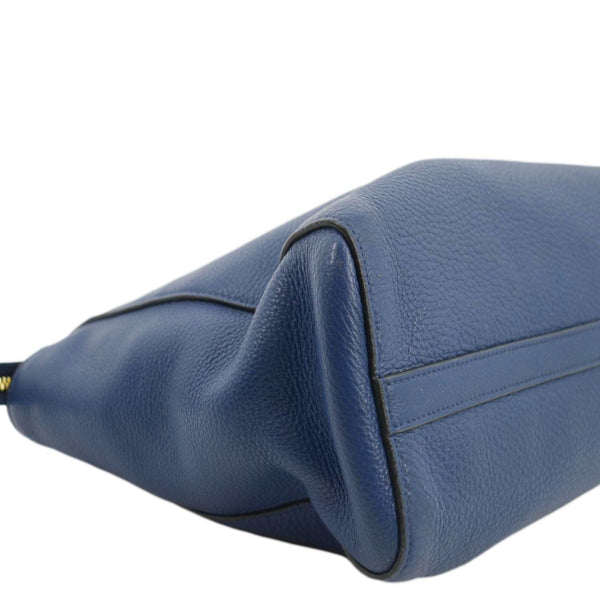 PRADA 2way Leather Tote Shoulder Bag Blue 1BA205