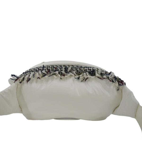 CHANEL Coco Neige Tweed x Nylon Waist Pouch White