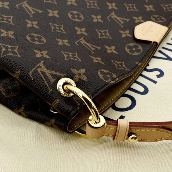 LOUIS VUITTON Graceful PM Monogram Canvas Hobo Bag Brown