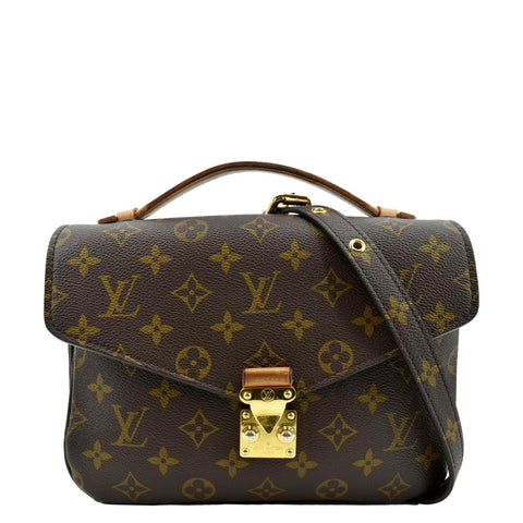LOUIS VUITTON Metis Pochette Monogram Canvas Crossbody Bag Brown