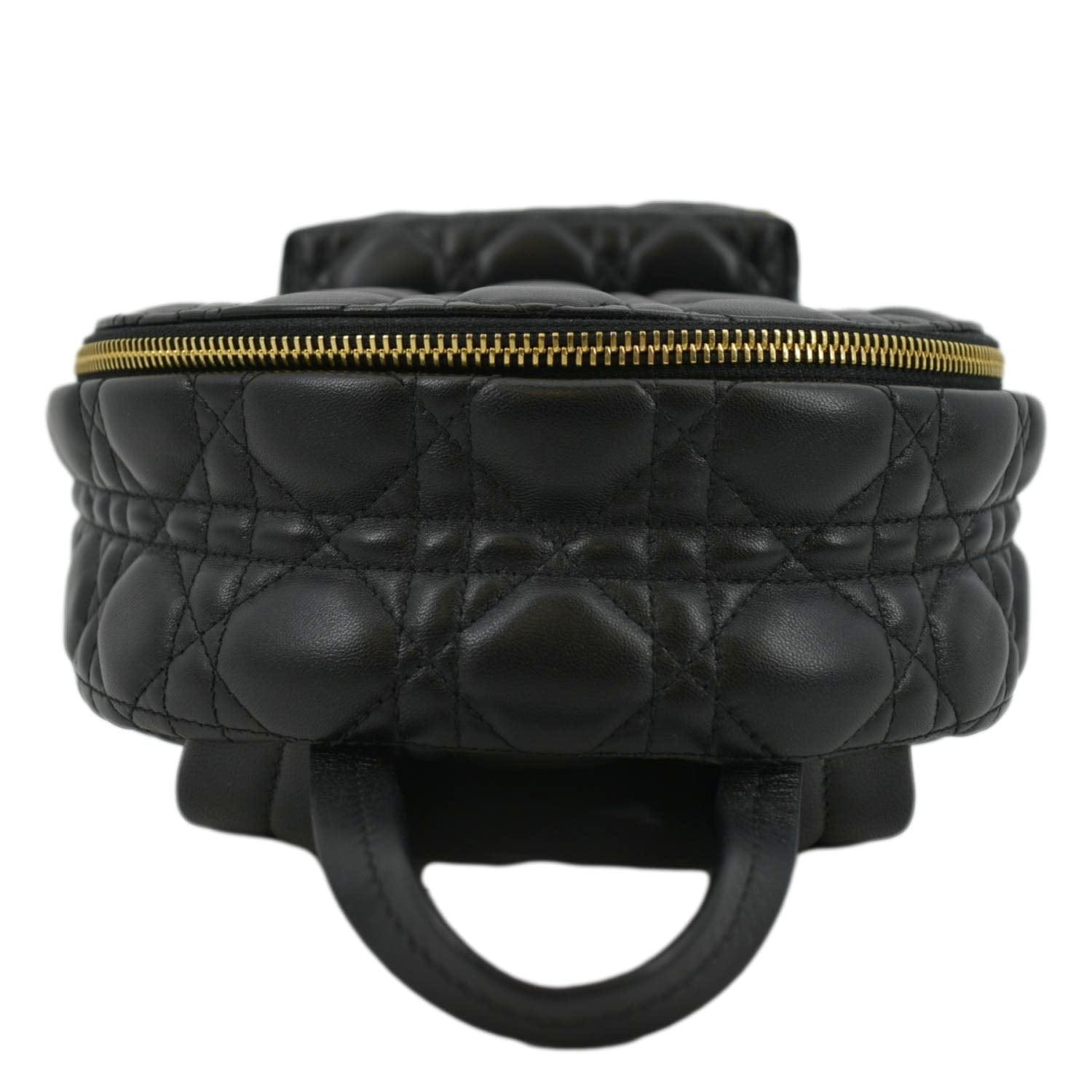 dior nike backpack CHRISTIAN DIOR Cannage Quilted Leather Backpack Black