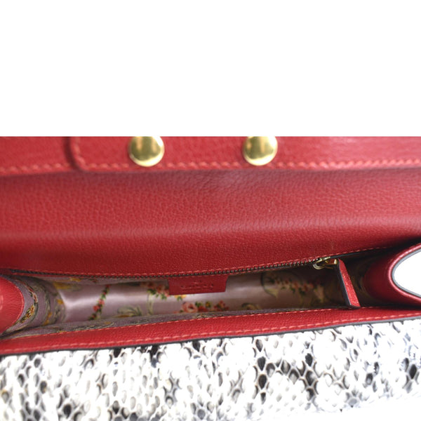 GUCCI Ottilia Leather Top Handle Shoulder Bag Red 488715