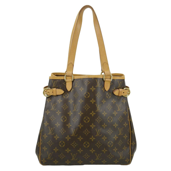 LOUIS VUITTON Batignolles Vertical Monogram Canvas Tote Bag Brown