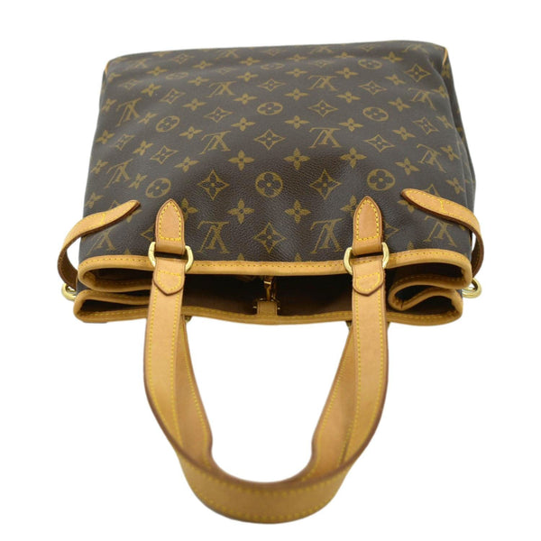 LOUIS VUITTON Batignolles Vertical Monogram Canvas Tote Bag Brown
