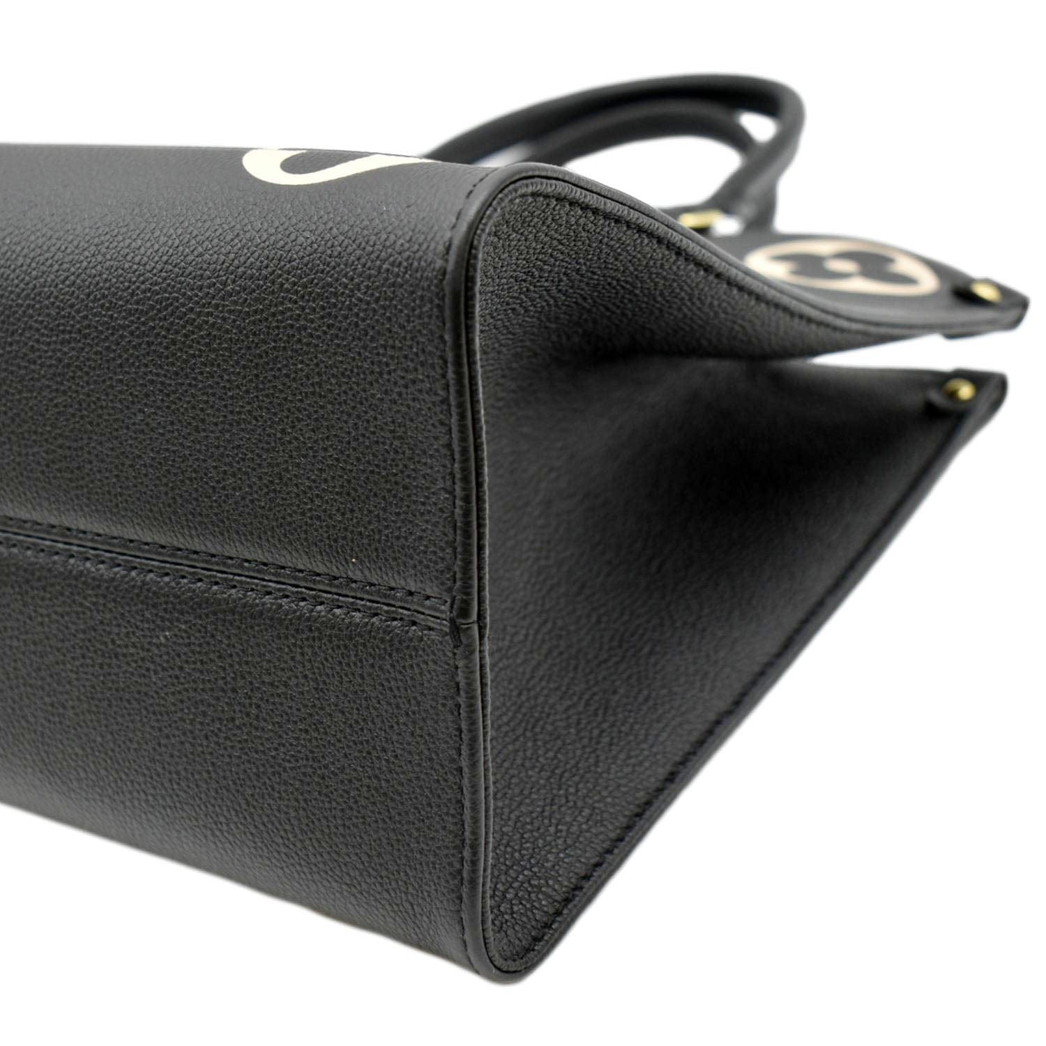 Louis Vuitton Onthego mm Giant Monogram Leather Shoulder Bag Bicolor