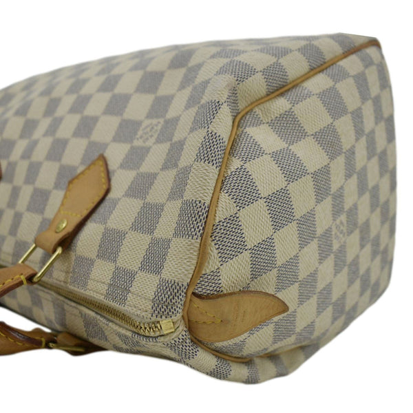 LOUIS VUITTON Speedy 30 Damier Azur Satchel Bag White