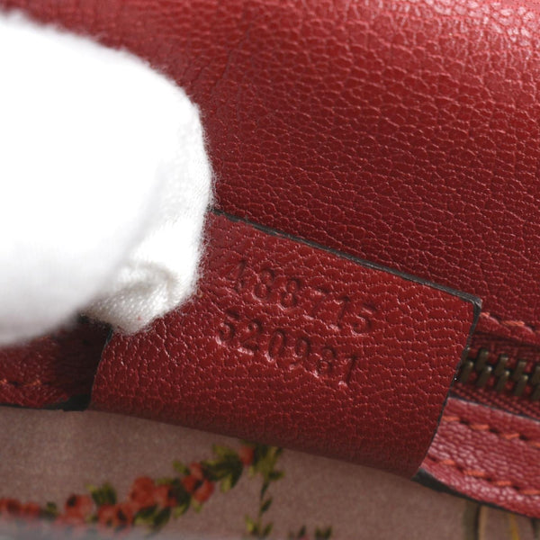 GUCCI Ottilia Leather Top Handle Shoulder Bag Red 488715