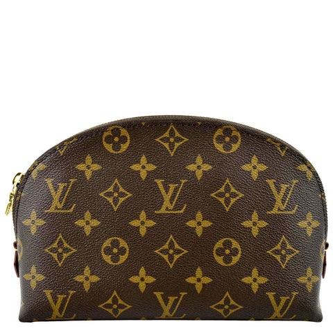 LOUIS VUITTON Monogram Canvas Cosmetic Pouch Brown