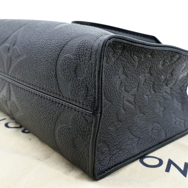 LOUIS VUITTON Onthego PM Monogram Empreinte Tote Shoulder Bag Black