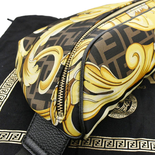 Fendi X Versace FF Baroque Nylon Belt Bag Gold - Zip