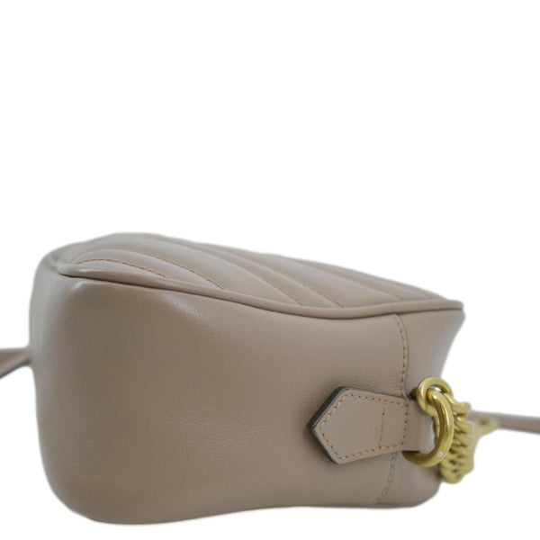 GUCCI GG Marmont Matelasse Leather Crossbody Bag Dusty Pink 447632