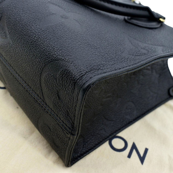 LOUIS VUITTON Onthego PM Monogram Empreinte Tote Shoulder Bag Black