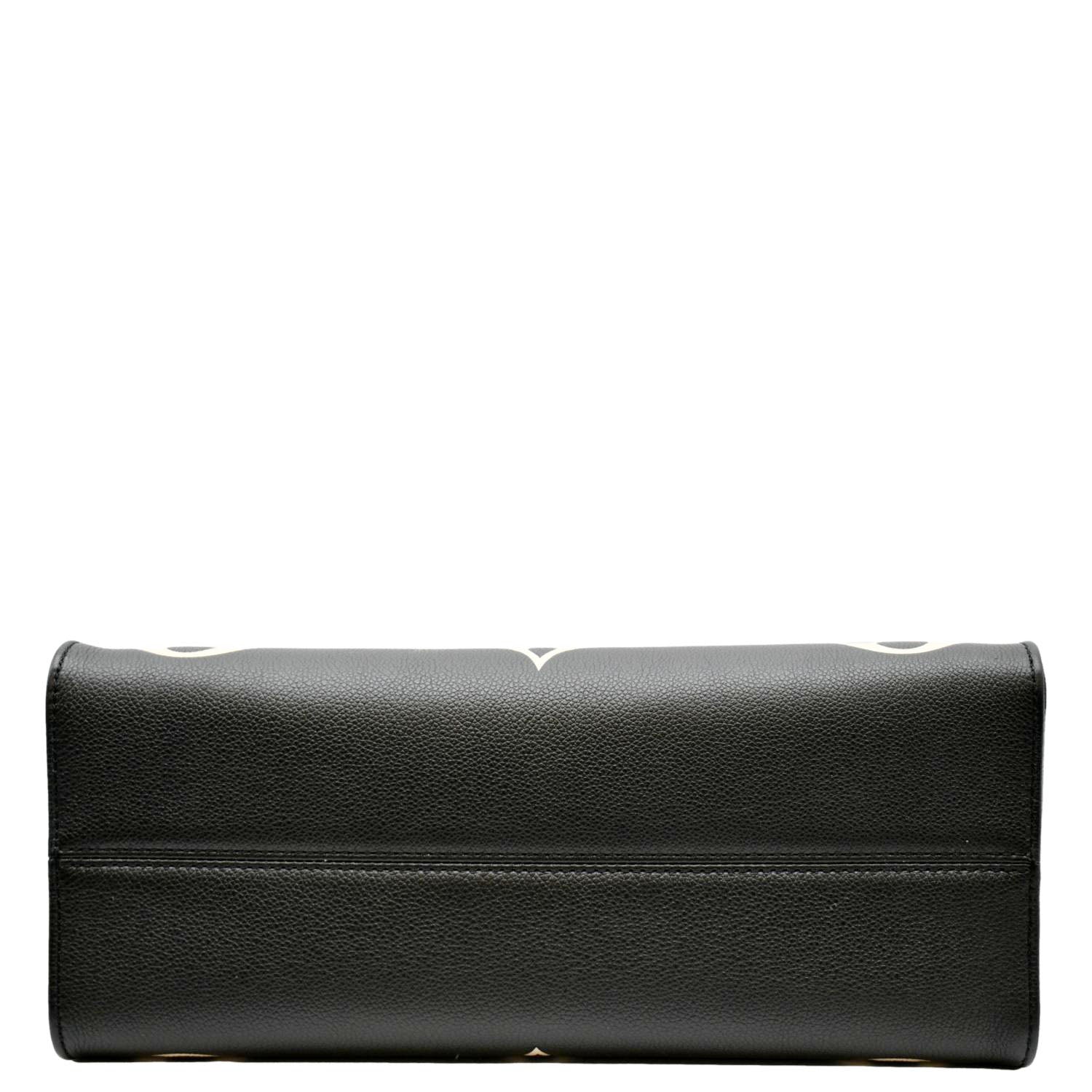 Louis Vuitton Onthego mm Giant Monogram Leather Tote Bag Black/Bicolor