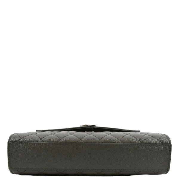 YVES SAINT LAURENT Envelope Chain Medium Mix Matelassé Leather Crossbody Bag Grey