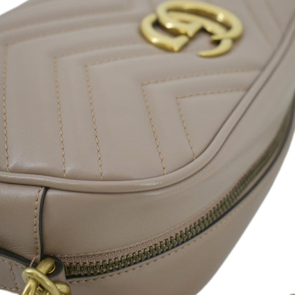 GUCCI GG Marmont Matelasse Leather Crossbody Bag Dusty Pink 447632