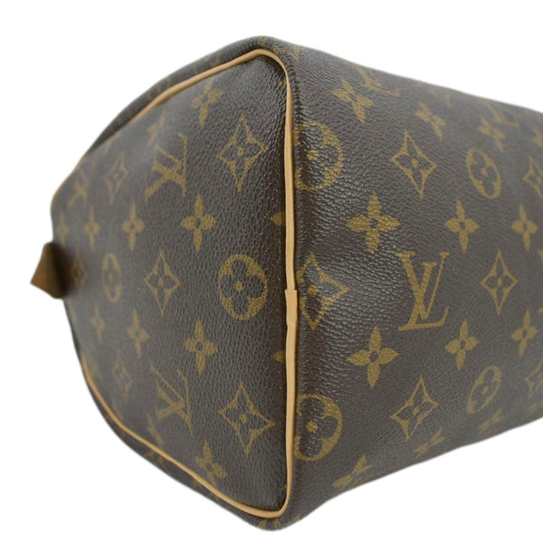 LOUIS VUITTON Speedy 25 Monogram Canvas Satchel Bag Brown