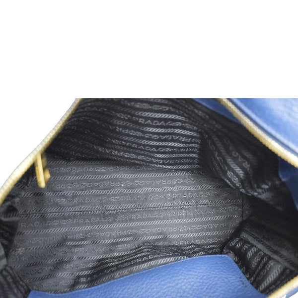 PRADA 2way Leather Tote Shoulder Bag Blue 1BA205