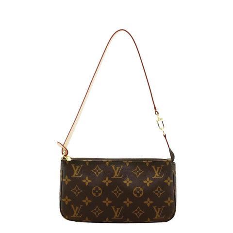 LOUIS VUITTON Pochette Accessoires Monogram Canvas Pouch Bag Brown