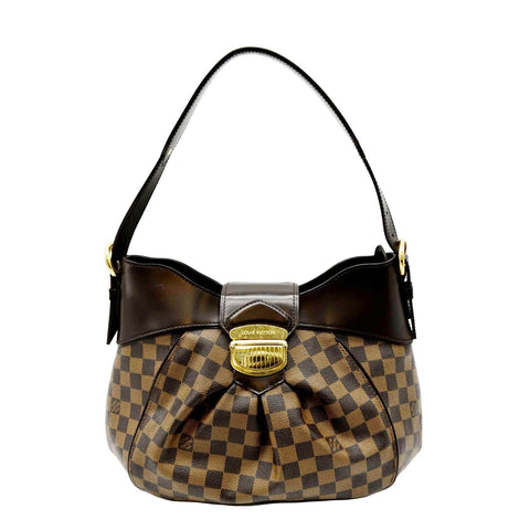 LOUIS VUITTON Sistina MM Damier Ebene Shoulder Bag Brown