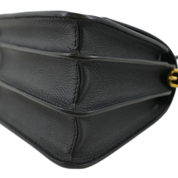 VERSACE La Medusa Leather Shoulder Bag Black