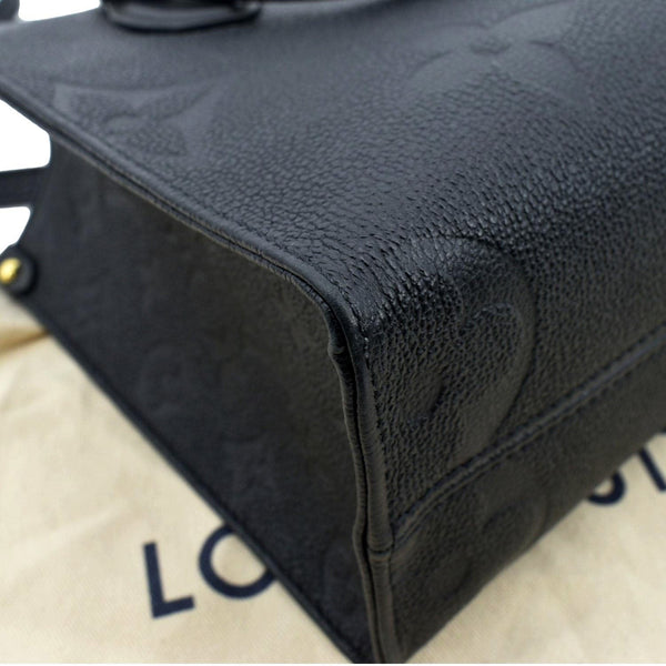 LOUIS VUITTON Onthego PM Monogram Empreinte Tote Shoulder Bag Black