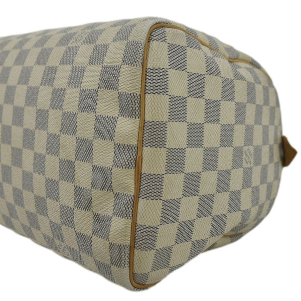 LOUIS VUITTON Speedy 30 Damier Azur Satchel Bag White