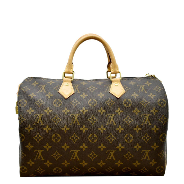 LOUIS VUITTON Speedy 35 Bandouliere Monogram Canvas Shoulder Bag Brown