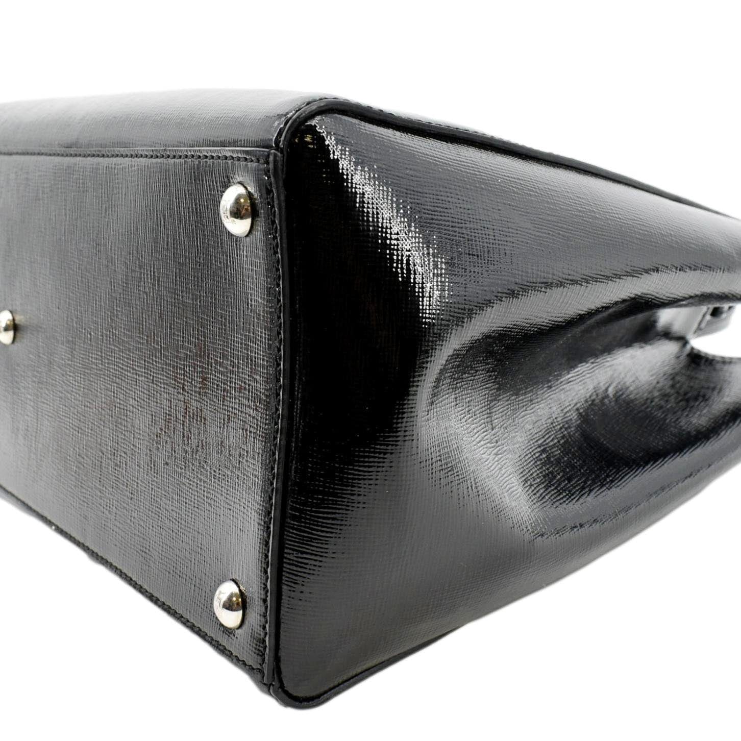 FENDI Black Patent Leather De Jour Tote Item#13526 – ALL YOUR BLISS