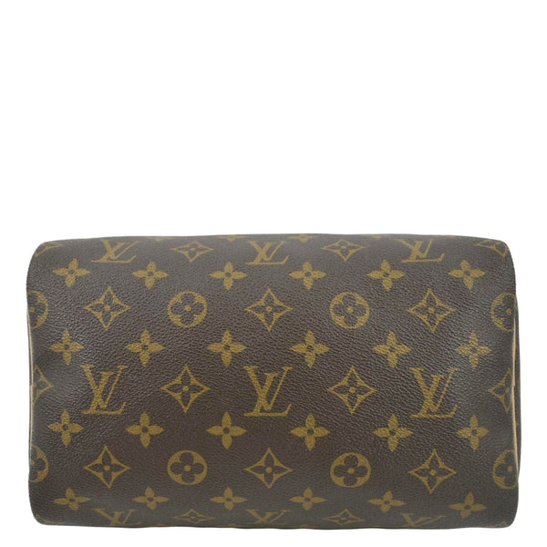 LOUIS VUITTON Speedy 25 Monogram Canvas Satchel Bag Brown