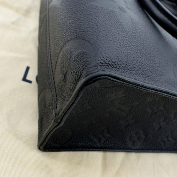 LOUIS VUITTON Onthego PM Monogram Empreinte Tote Shoulder Bag Black