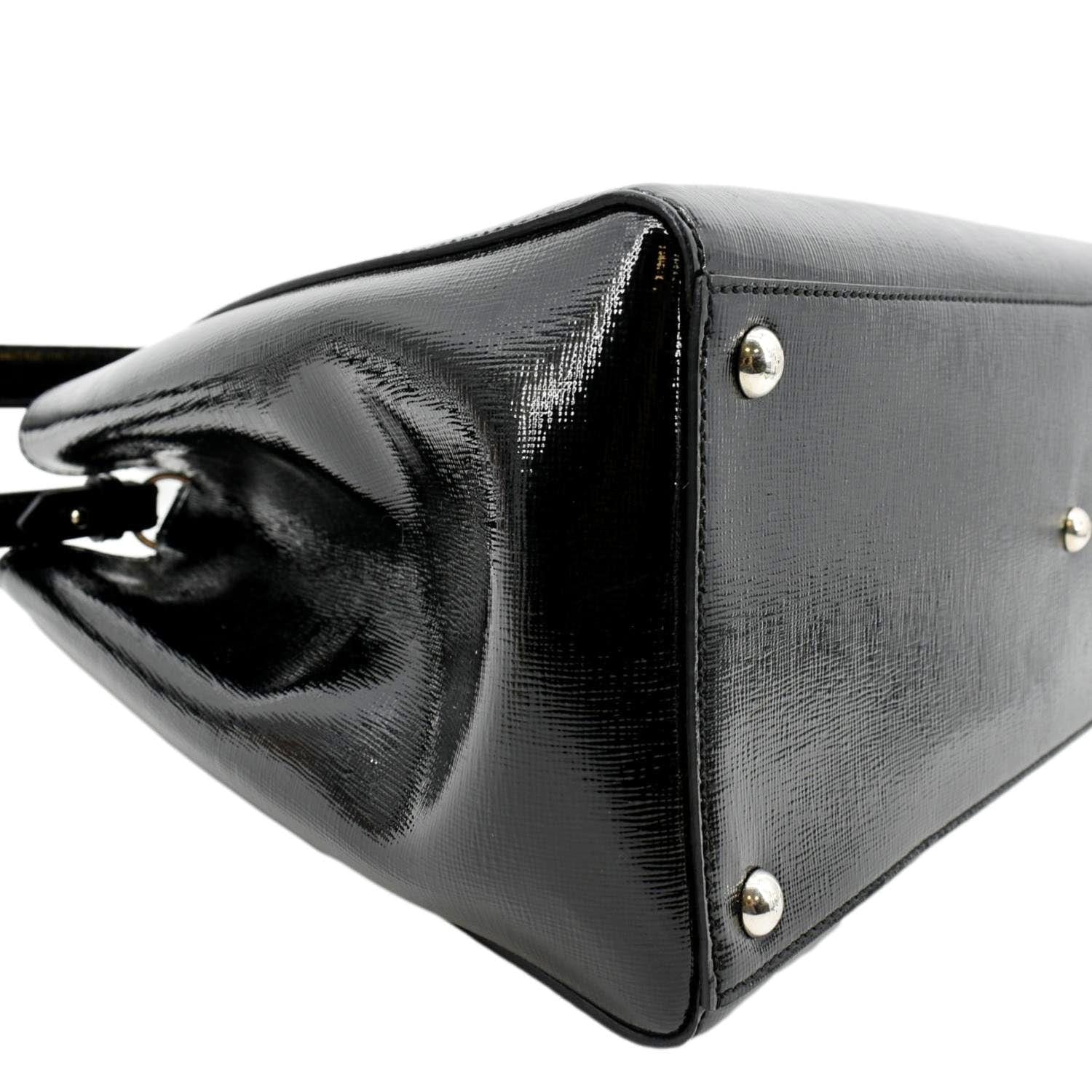 Fendi Baguette Patent Phone Pouch in Black